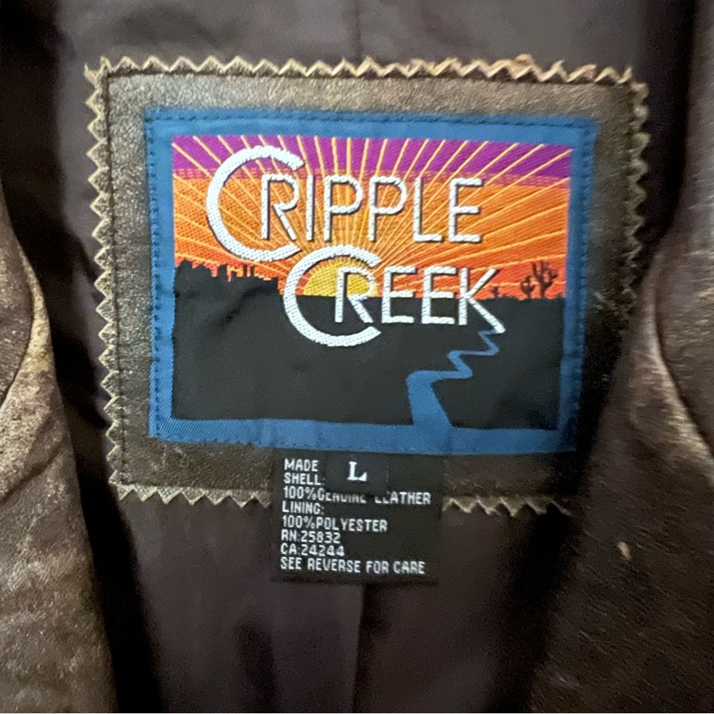 Great Creek Brown Leather Jacket - Picture 3 of 6